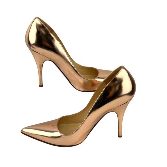 Kate Spade New York Metallic Rose Gold Stiletto Pumps Size 8 B - Picture 1 of 7